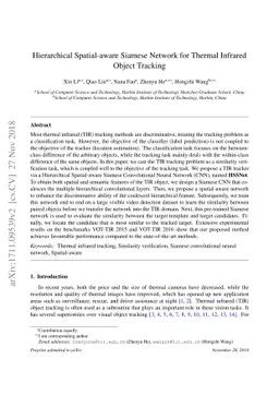 Hierarchical Spatial-aware Siamese Network for Thermal Infrared Object
  Tracking