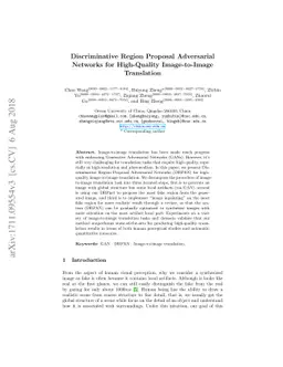 Discriminative Region Proposal Adversarial Networks for High-Quality
  Image-to-Image Translation