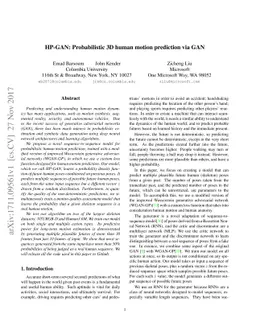 HP-GAN: Probabilistic 3D human motion prediction via GAN