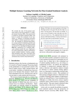 Multiple Instance Learning Networks for Fine-Grained Sentiment Analysis