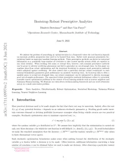 Bootstrap Robust Prescriptive Analytics