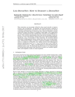 Log-DenseNet: How to Sparsify a DenseNet
