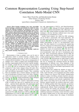 Common Representation Learning Using Step-based Correlation Multi-Modal
  CNN