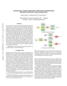 Adversarial Semi-Supervised Audio Source Separation applied to Singing
  Voice Extraction