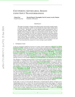 Countering Adversarial Images using Input Transformations