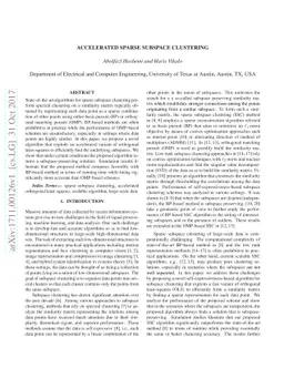 Accelerated Sparse Subspace Clustering