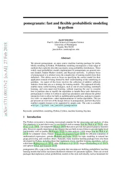 Pomegranate: fast and flexible probabilistic modeling in python