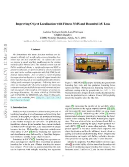 Improving Object Localization with Fitness NMS and Bounded IoU Loss