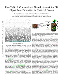 PoseCNN: A Convolutional Neural Network for 6D Object Pose Estimation in
  Cluttered Scenes