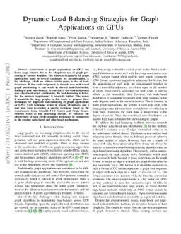 Dynamic Load Balancing Strategies for Graph Applications on GPUs