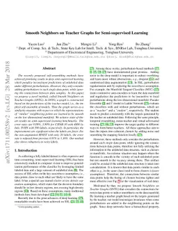 Smooth Neighbors on Teacher Graphs for Semi-supervised Learning