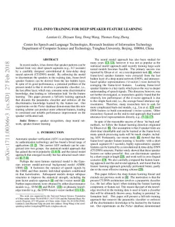 Full-info Training for Deep Speaker Feature Learning