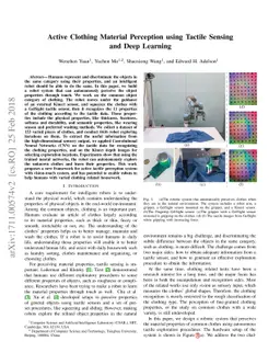 Active Clothing Material Perception using Tactile Sensing and Deep
  Learning