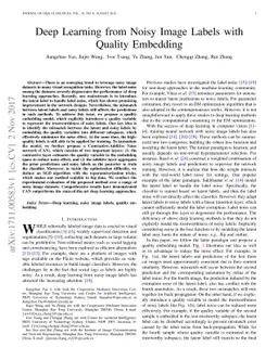 Deep Learning from Noisy Image Labels with Quality Embedding