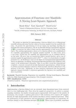 Approximation of Functions over Manifolds: A Moving Least-Squares
  Approach