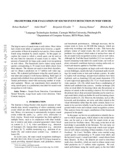 Framework for evaluation of sound event detection in web videos