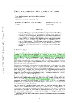 The (Un)reliability of saliency methods