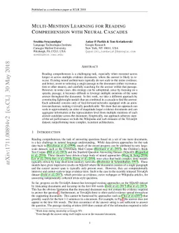 Multi-Mention Learning for Reading Comprehension with Neural Cascades