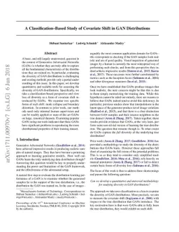 A Classification-Based Study of Covariate Shift in GAN Distributions