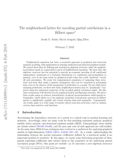 The neighborhood lattice for encoding partial correlations in a Hilbert
  space