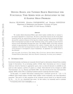 Moving Block and Tapered Block Bootstrap for Functional Time Series with
  an Application to the K-Sample Mean Problem