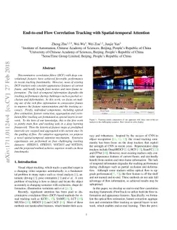 End-to-end Flow Correlation Tracking with Spatial-temporal Attention