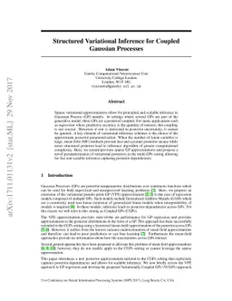 Structured Variational Inference for Coupled Gaussian Processes