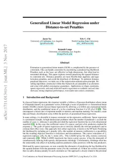 Generalized Linear Model Regression under Distance-to-set Penalties