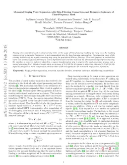 Monaural Singing Voice Separation with Skip-Filtering Connections and
  Recurrent Inference of Time-Frequency Mask