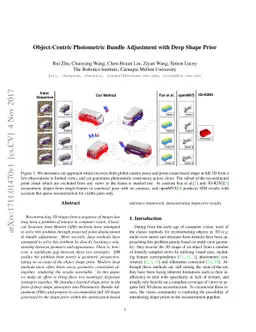 Object-Centric Photometric Bundle Adjustment with Deep Shape Prior