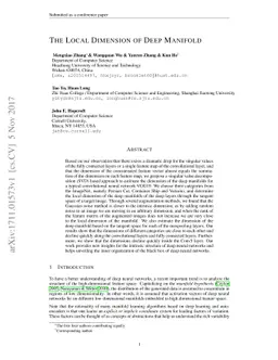 The Local Dimension of Deep Manifold