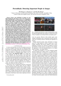 PersonRank: Detecting Important People in Images