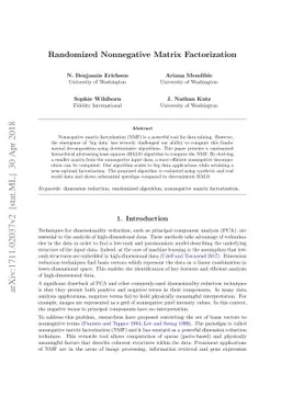 Randomized Nonnegative Matrix Factorization