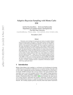 Adaptive Bayesian Sampling with Monte Carlo EM