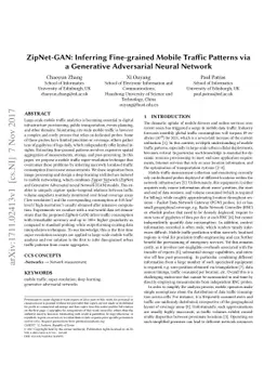 ZipNet-GAN: Inferring Fine-grained Mobile Traffic Patterns via a
  Generative Adversarial Neural Network