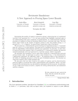 Revisionist Simulations: A New Approach to Proving Space Lower Bounds