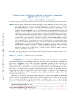 Bayesian model and dimension reduction for uncertainty propagation:
  applications in random media