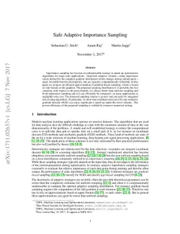 Safe Adaptive Importance Sampling