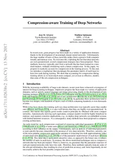 Compression-aware Training of Deep Networks
