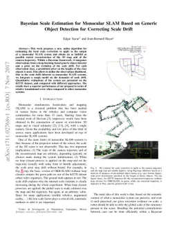 Bayesian Scale Estimation for Monocular SLAM Based on Generic Object
  Detection for Correcting Scale Drift