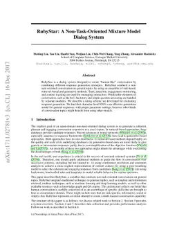 RubyStar: A Non-Task-Oriented Mixture Model Dialog System
