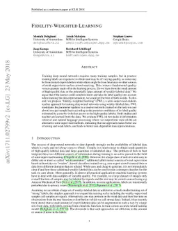 Fidelity-Weighted Learning