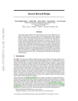 Inverse Reward Design