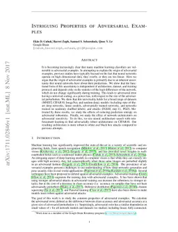 Intriguing Properties of Adversarial Examples