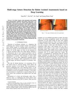 Multi-stage Suture Detection for Robot Assisted Anastomosis based on
  Deep Learning