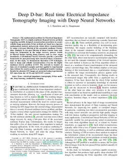 Deep D-bar: Real time Electrical Impedance Tomography Imaging with Deep
  Neural Networks