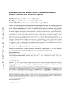 SemRe-Rank: Improving Automatic Term Extraction By Incorporating
  Semantic Relatedness With Personalised PageRank