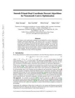 Smooth Primal-Dual Coordinate Descent Algorithms for Nonsmooth Convex
  Optimization