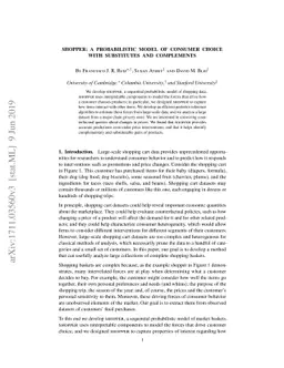 SHOPPER: A Probabilistic Model of Consumer Choice with Substitutes and
  Complements