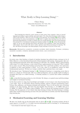 What Really is Deep Learning Doing?